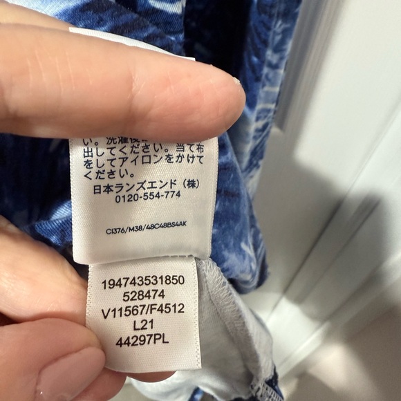 Lands' End Indigo Tie-Dye Long Sleeve Shirt   Size 2X - Picture 4 of 6